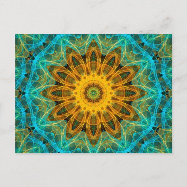 Ocean Star Mandala Postkarte (Vorderseite)