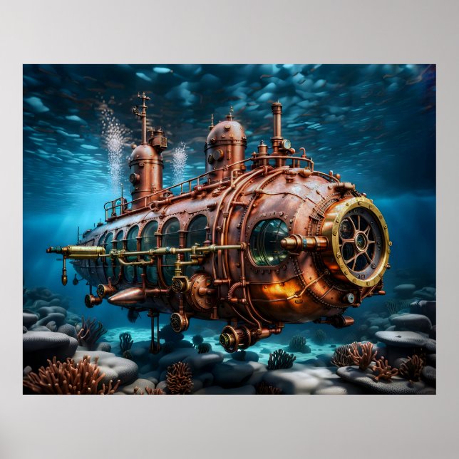 Ocean Steampunk Poster (Vorne)
