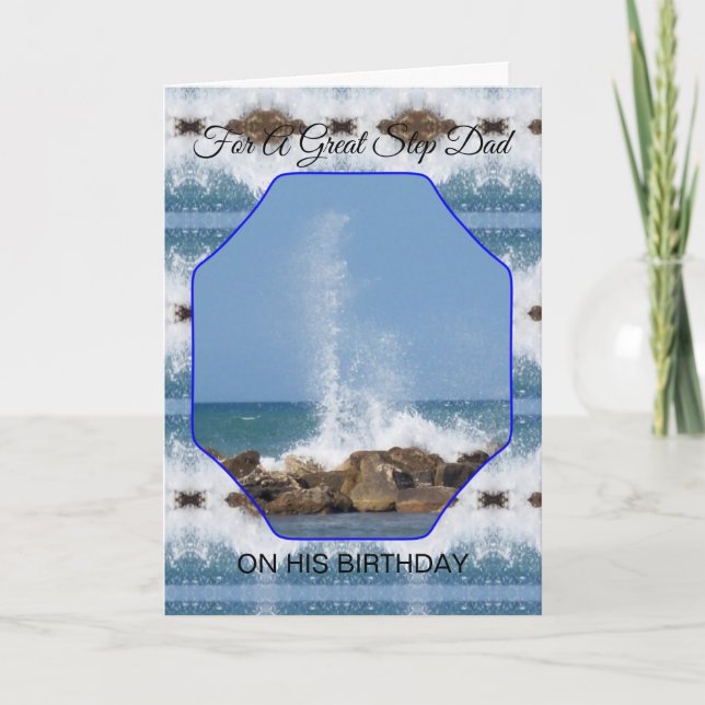 Ocean Step Father Birthday Karte (Vorderseite)