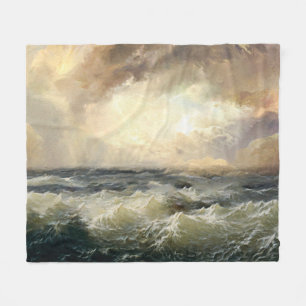 Ocean Storm Waves Fleece Blanket