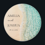 Ocean Summer Blue Beach White Sand Wedding Party Magnet<br><div class="desc">Ocean Summer Blue Beach White Sand Wedding Party</div>