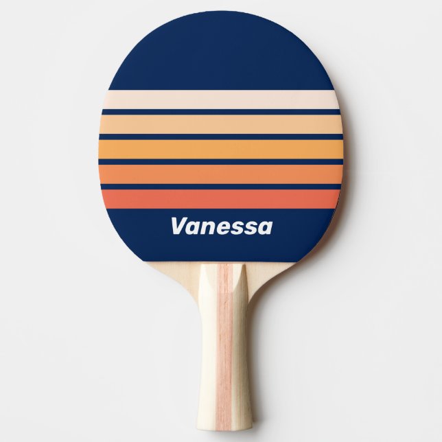 Ocean Sun Fall Across Striping with Name Tischtennis Schläger (Vorderseite)
