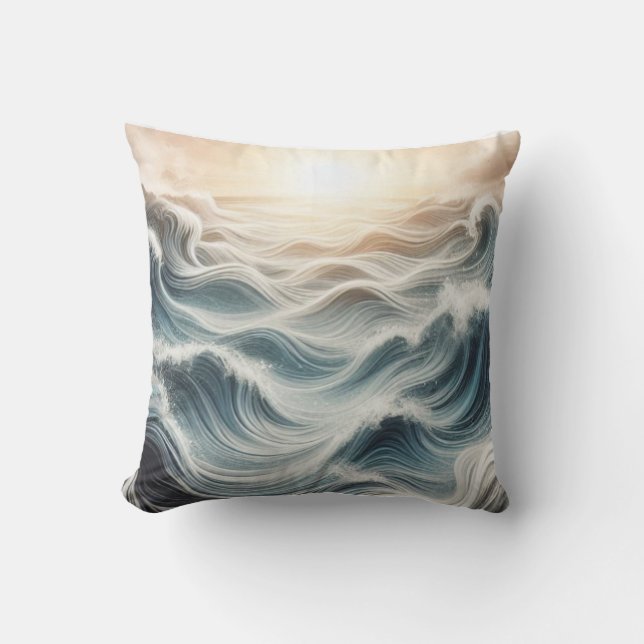 Ocean Sunrise Chaos Kissen (Vorderseite)