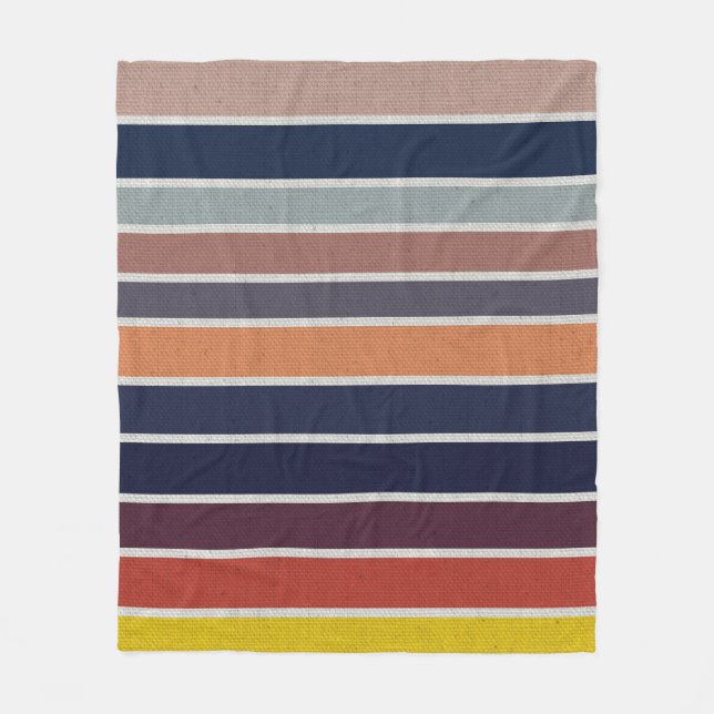 Ocean Sunrise Colors Leinwand Fleecedecke (Vorderseite)