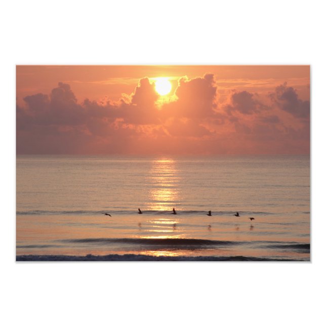 Ocean Sunrise - Daytona Beach, FL (Poster) Fotodruck (Vorne)