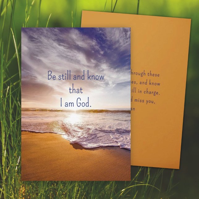Ocean Sunrise Denken Sie an Ihre Scripture Card Karte (Von Creator hochgeladen)