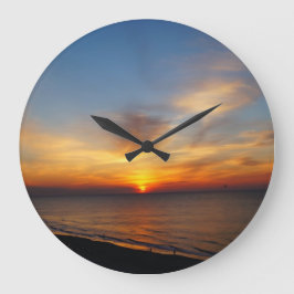 Ocean Sunrise Große Wanduhr