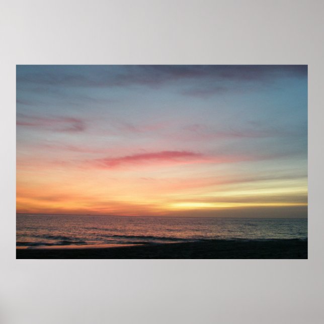 Ocean Sunrise in Dezember Poster (Vorne)