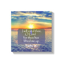 Ocean Sunrise mit Psalms Bible Verse