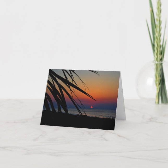 Ocean Sunrise Notecard Karte (Vorderseite)