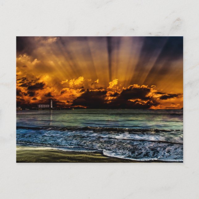 Ocean Sunrise Postkarte (Vorderseite)