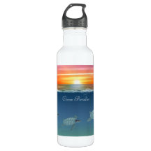 Ocean Sunrise & Turtles Bouteille d'eau