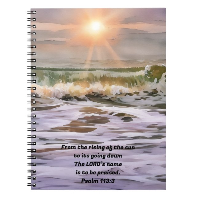 Ocean Sunset Art Bible Journal Notizblock (Vorderseite)