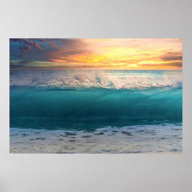 Ocean Sunset Beach Foto 193 Poster (Vorne)