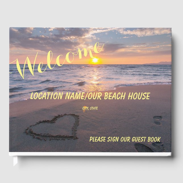 Ocean Sunset Beach House, B&B, Restaurant Willkomm Gästebuch (Vorderseite)