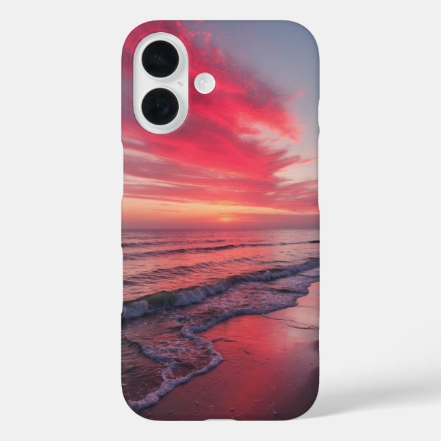 Ocean Sunset, Beach Vibe, Sommergeschenk, Liebe Na iPhone 16 Hülle (Rückseite)