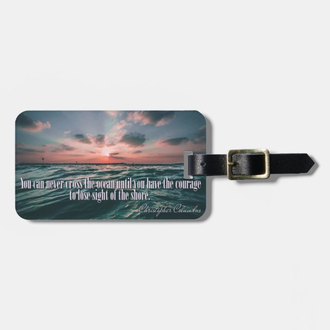 Ocean Sunset Custom Gepäckanhänger (Vorderseite horizontal)