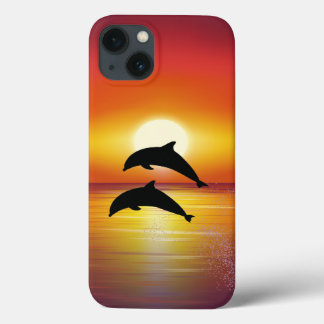 Ocean Sunset Delphins Couple Playing Liebe iPad Ca title_seo2