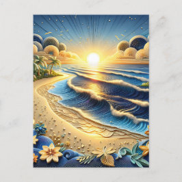 Ocean Sunset | Happy Birthday Postkarte
