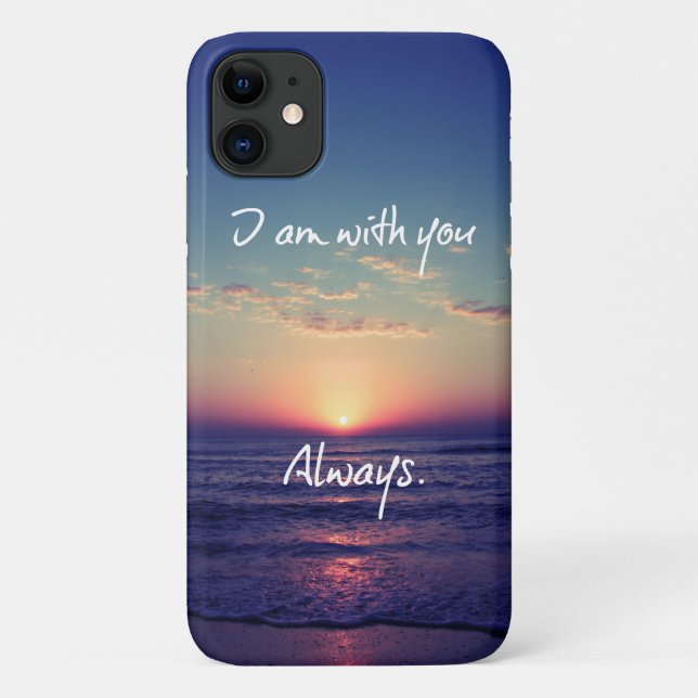 Ocean Sunset: Ich bin immer bei dir, Bible Verse Case-Mate iPhone Hülle (Rückseite)