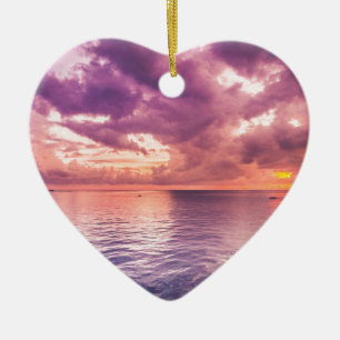 Ocean Sunset Inspiration Keramik Ornament