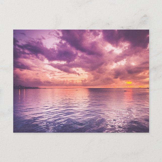 Ocean Sunset Inspiration Postkarte (Vorderseite)