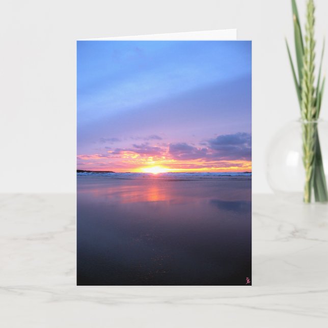 Ocean Sunset Karte (Vorderseite)