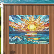 Ocean Sunset Mosaik Art