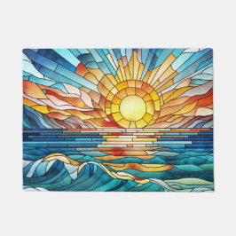 Ocean Sunset Mosaik Art Fußmatte