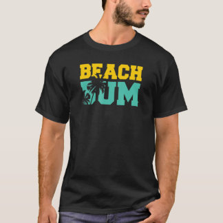 Ocean Sunset Palm Tree Sea Beach Deco Karibik V T-Shirt