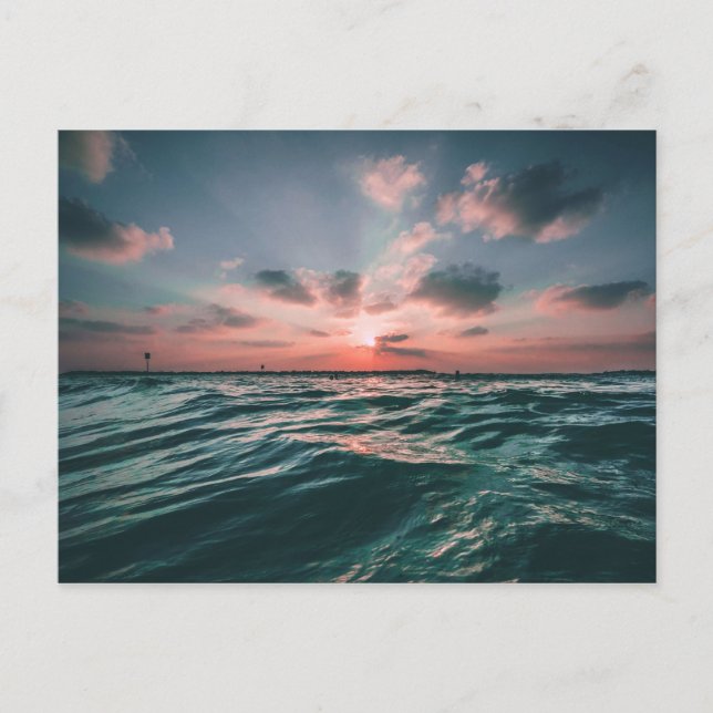 Ocean Sunset Postkarte (Vorderseite)