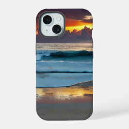 Ocean Sunset Reflection Phone Case iPhone 15 Hülle