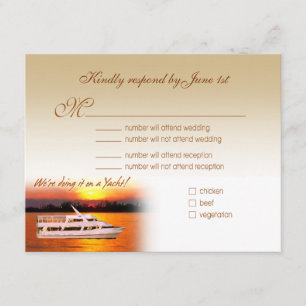 Ocean Sunset Yacht UAWG RSVP Karte