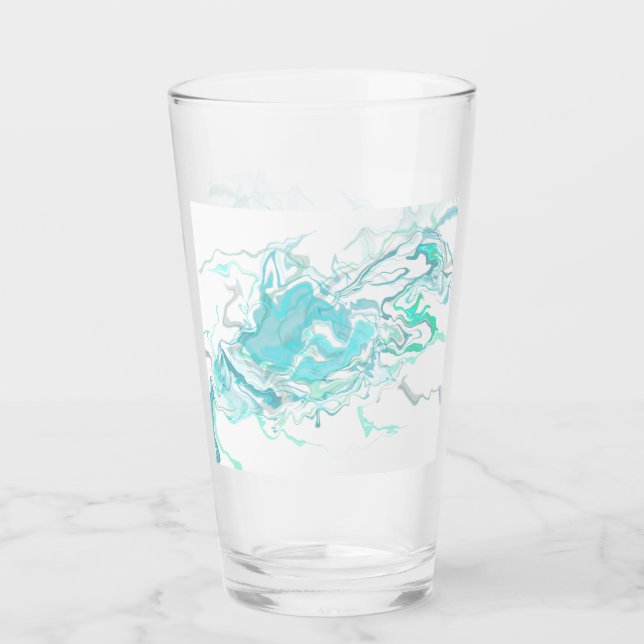 Ocean Swirl I Glass Cup Glas (Vorderseite)