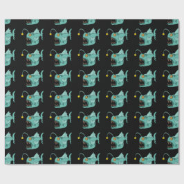 Ocean Theme Boys Birthday Anglerfish Geschenkpapier