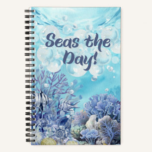 Ocean Theme Spiral Deluxe Notebook Notizbuch