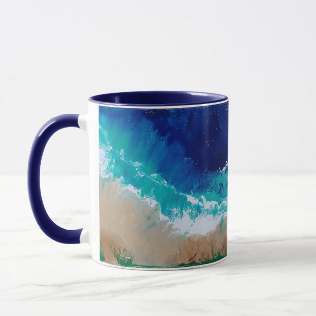 Ocean Themed Coffee Tasse Art von JP Denyer Artist (Links)