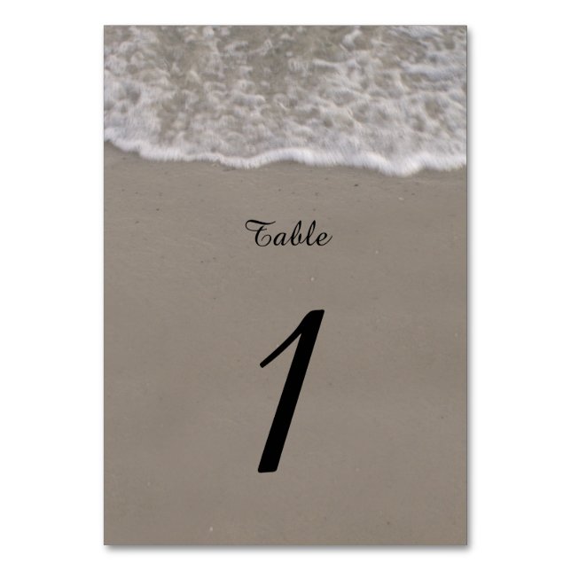 Ocean Tide Tischnummer (Vorderseite)