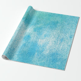 Ocean Tiffany Aqua Paint White Linen Wasserfarbe Geschenkpapier