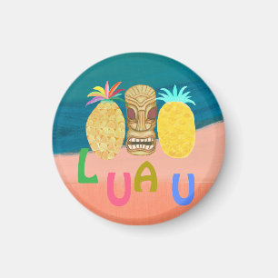 Ocean Tiki Pineapple Luau Magnet