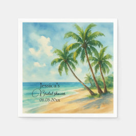 Ocean Tropical Island Beach Brautparty Serviette