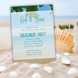 Océan tropical Vue pré-mariage Invitation de fête