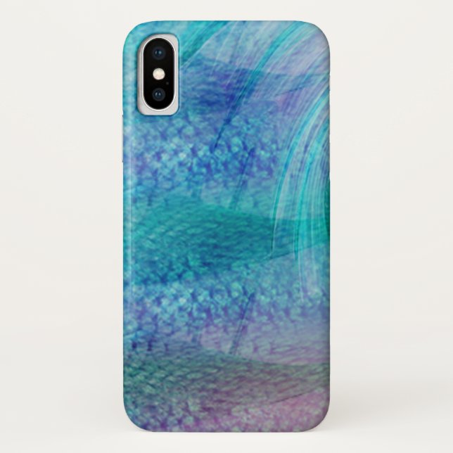 Ocean Turquoise GIrly Mermaid Schwanz Case-Mate iPhone Hülle (Rückseite)