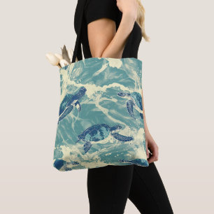 Ocean Turtles Pattern Tasche