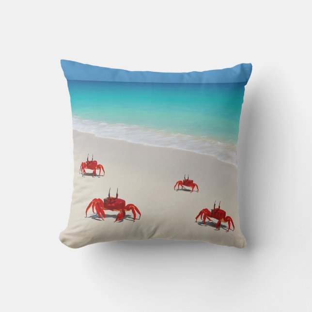 Ocean Vibes & Crabby Pride - Outdoor Throw Kissen (Vorderseite)