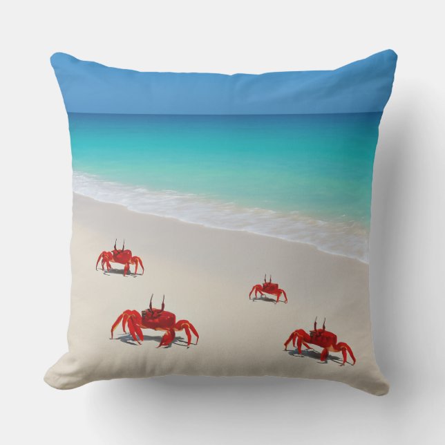 Ocean Vibes & Crabby Pride - Outdoor Throw Kissen (Vorderseite)