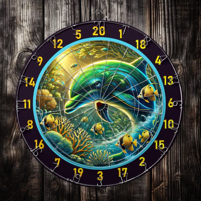Ocean Vibes Dolphin Dartboard Charm Dartscheibe (Von Creator hochgeladen)