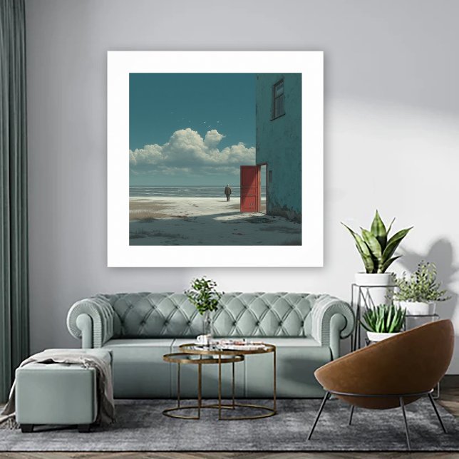 Ocean View - A Man Stands Staring at Ocean Poster (Von Creator hochgeladen)