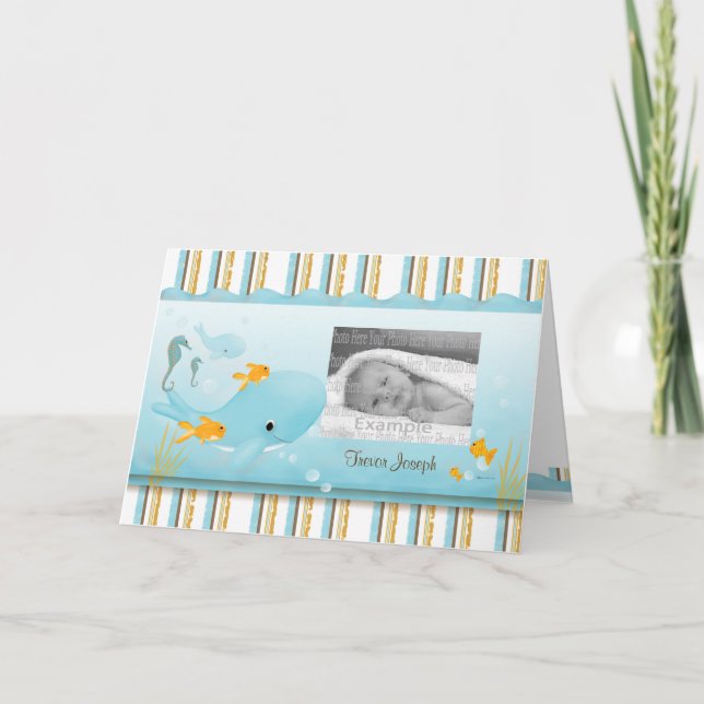 Ocean View Baby Faire-part (Devant)