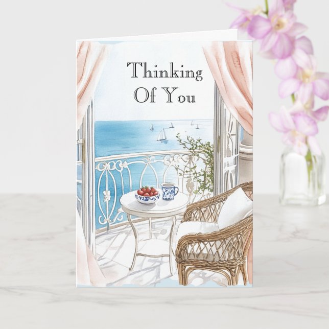 Ocean View Boats Thinking of You Karte (Orchidee)